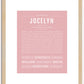 Jocelyn | Name Art Print