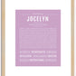 Jocelyn | Name Art Print