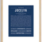 Jocelyn | Name Art Print