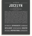 Jocelyn | Name Art Print – Name Stories