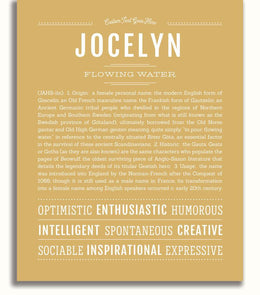 Jocelyn | Name Art Print – Name Stories