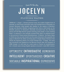 Jocelyn | Name Art Print – Name Stories