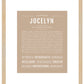 Jocelyn | Name Art Print