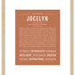 Jocelyn | Name Art Print