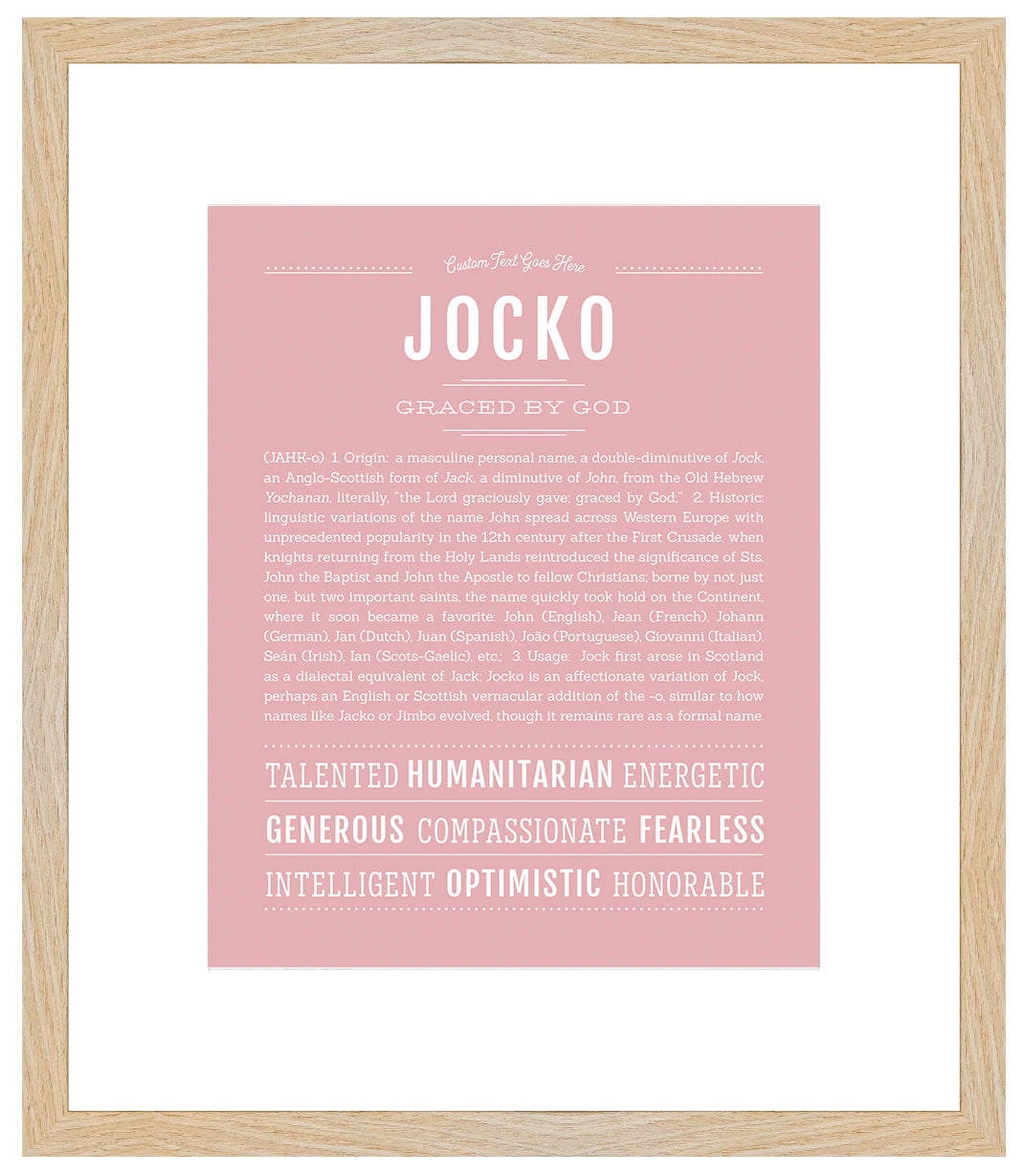 Frame Options | Dusty Rose | Maple Frame, Matted