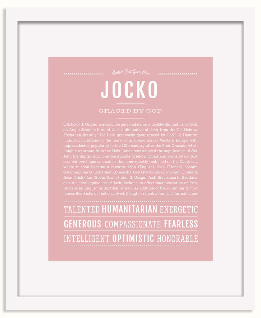 Frame Options | Dusty Rose | White Frame, Matted