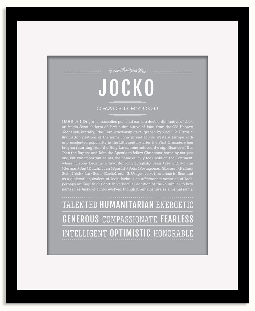 Frame Options | Light Gray | Black Frame, Matted