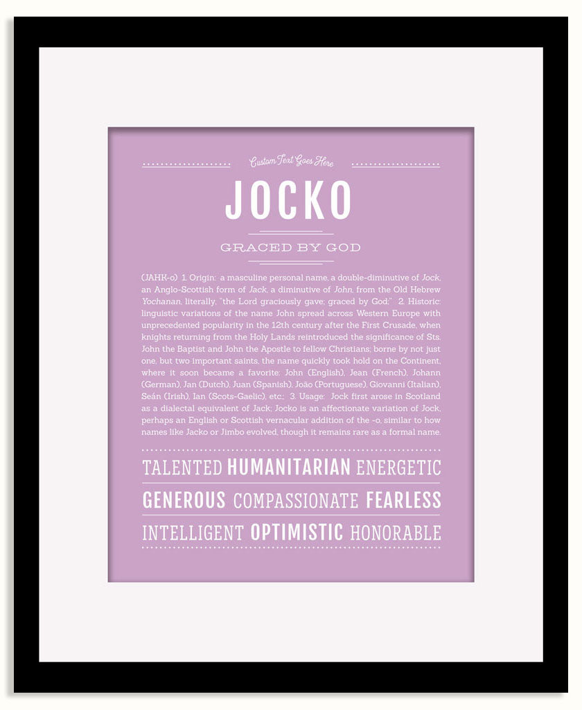 Frame Options | Lilac | Black Frame, Matted