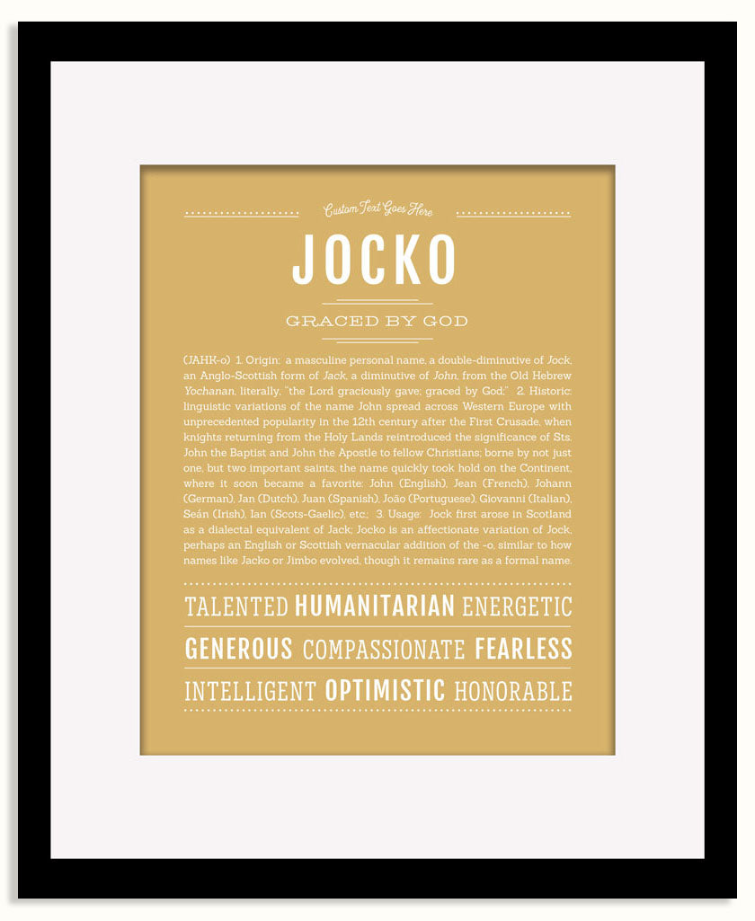 Frame Options | Matte Gold | Black Frame, Matted