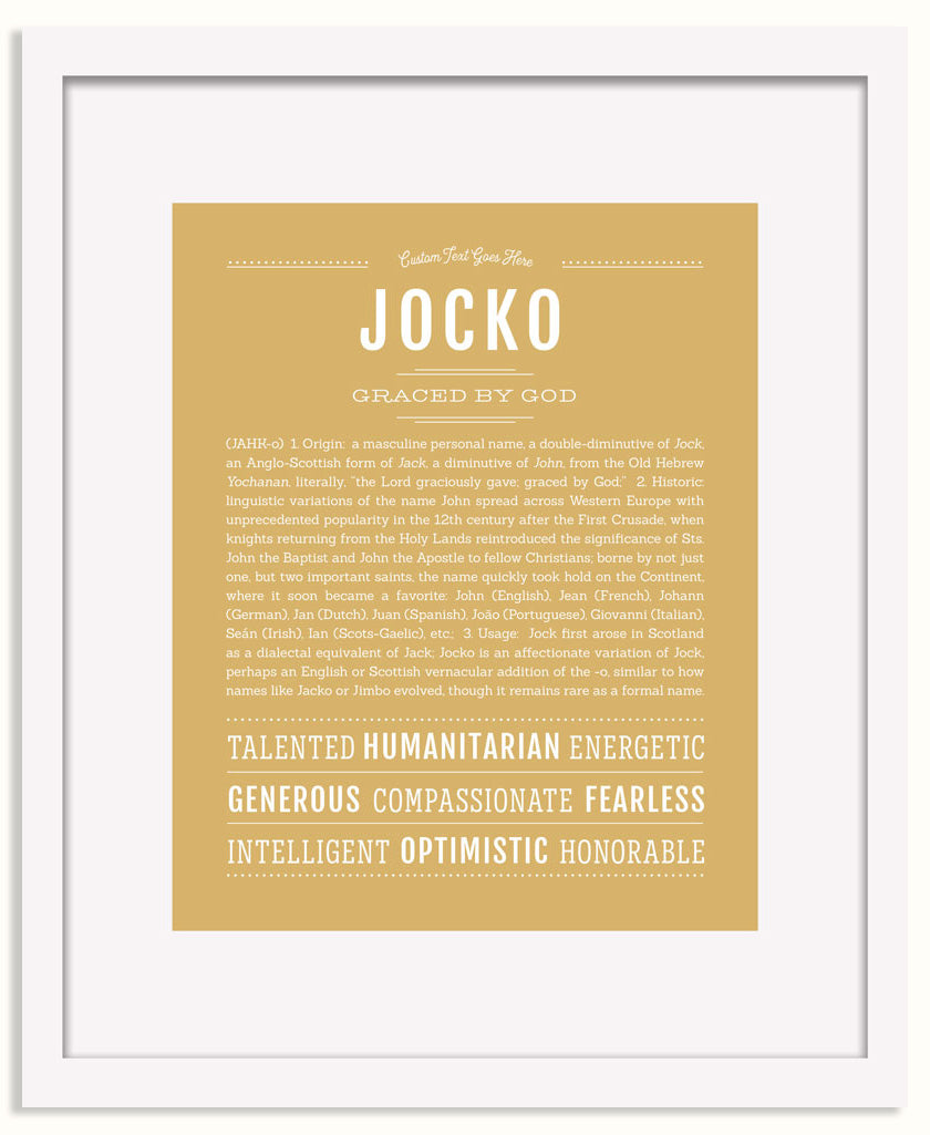 Frame Options | Matte Gold | White Frame, Matted