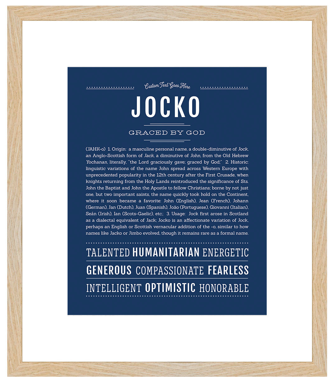 Frame Options | Midnight Blue | Maple Frame, Matted