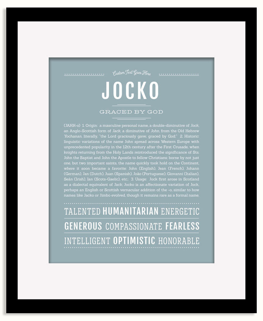 Frame Options | Powder Blue | Black Frame, Matted