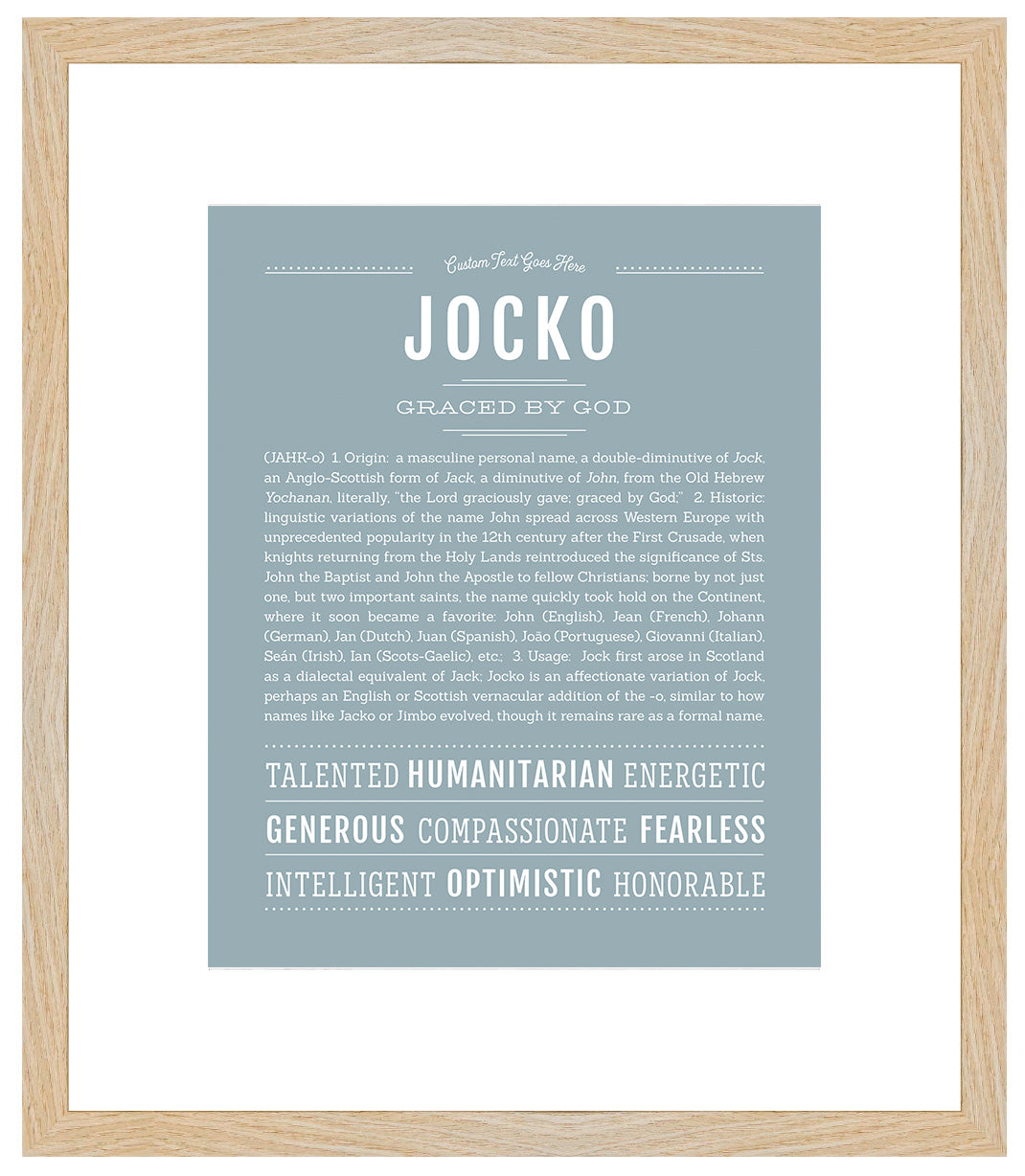 Frame Options | Powder Blue | Maple Frame, Matted