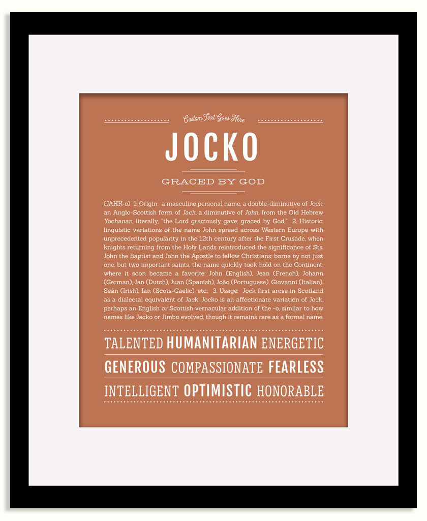 Frame Options | Terra Cotta | Black Frame, Matted