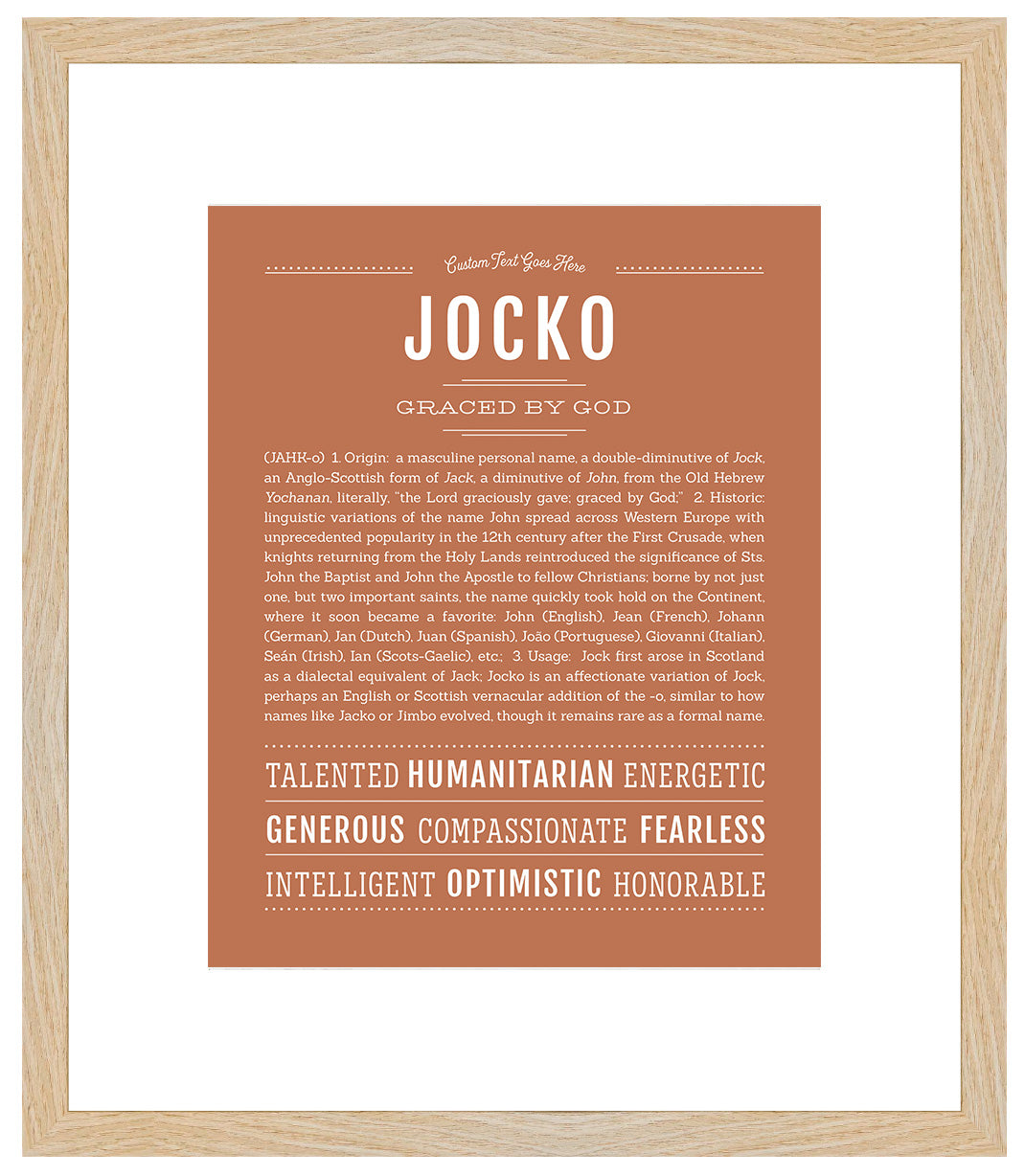 Frame Options | Terra Cotta | Maple Frame, Matted