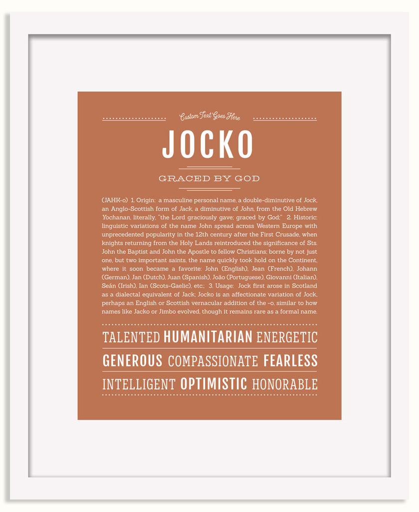Frame Options | Terra Cotta | White Frame, Matted