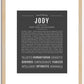 Jody (female) | Name Art Print