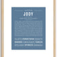 Jody (female) | Name Art Print