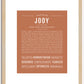 Jody (female) | Name Art Print