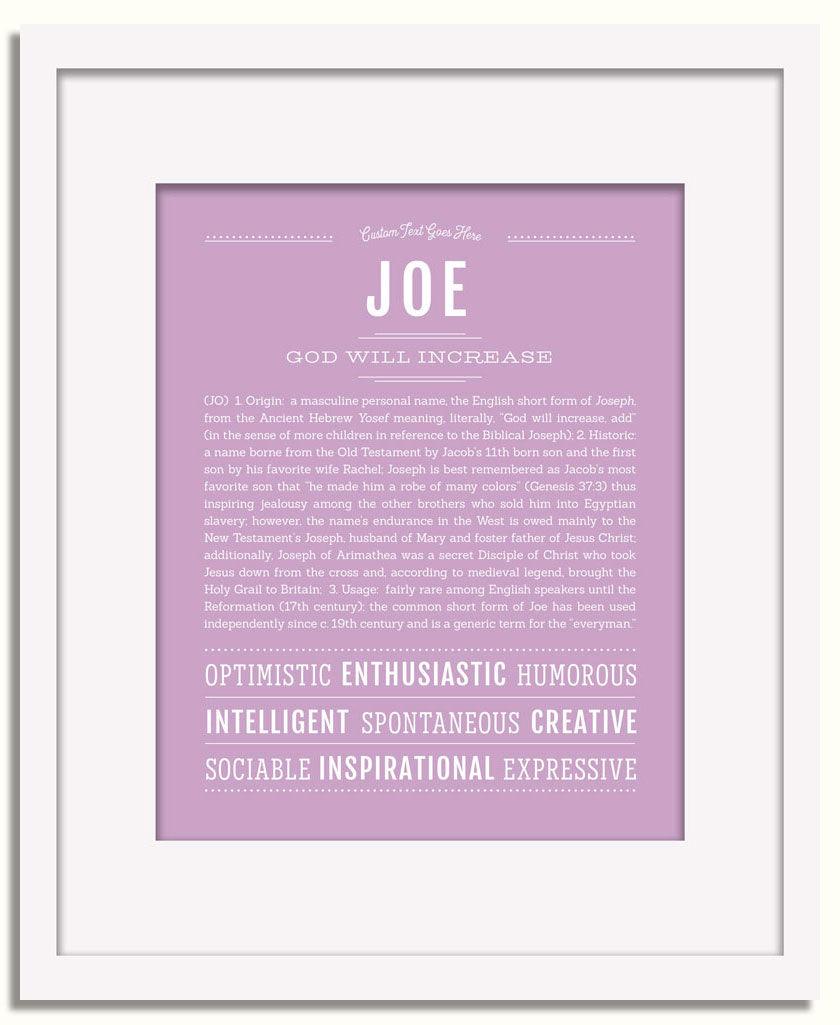 Frame Options | Lilac | White Frame, Matted