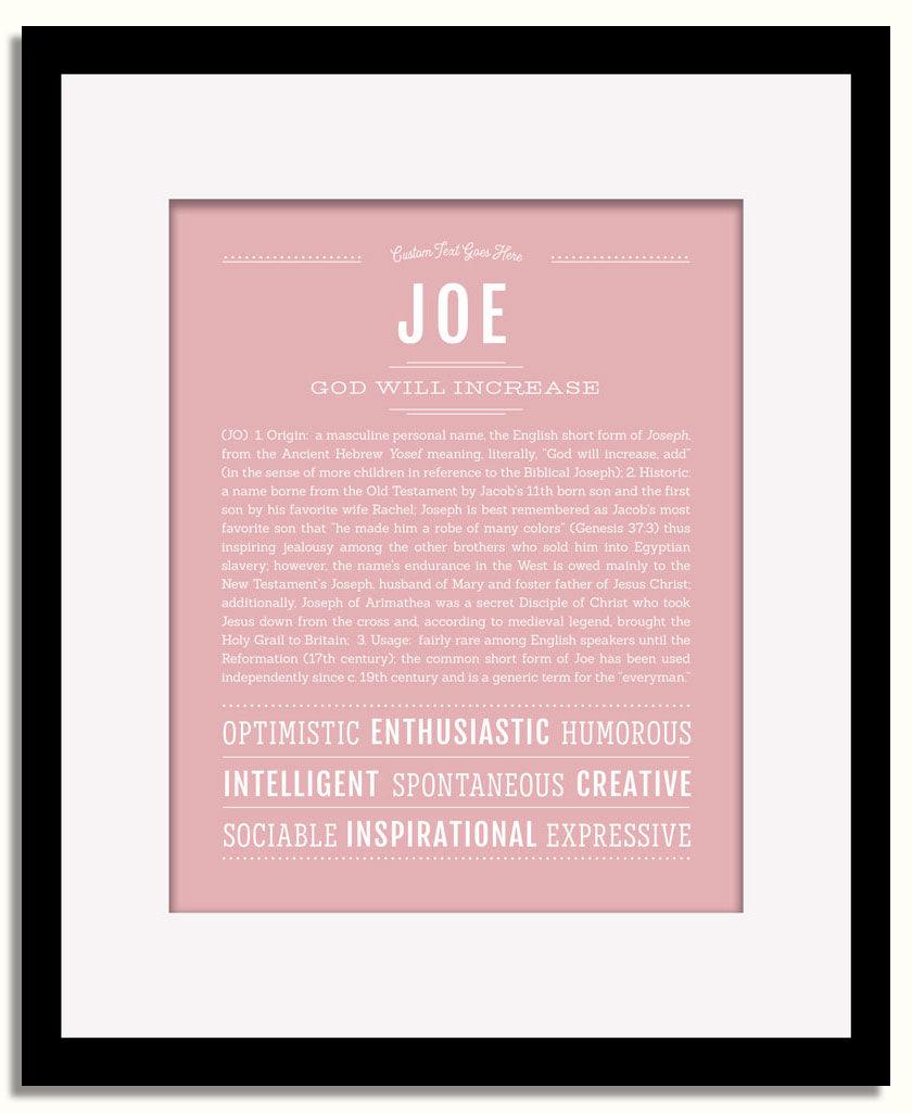 Frame Options | Dusty Rose | Black Frame, Matted