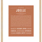 Joelle | Name Art Print