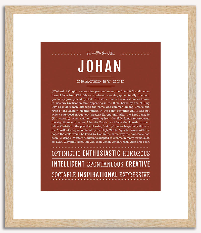 Johan | Name Art Print