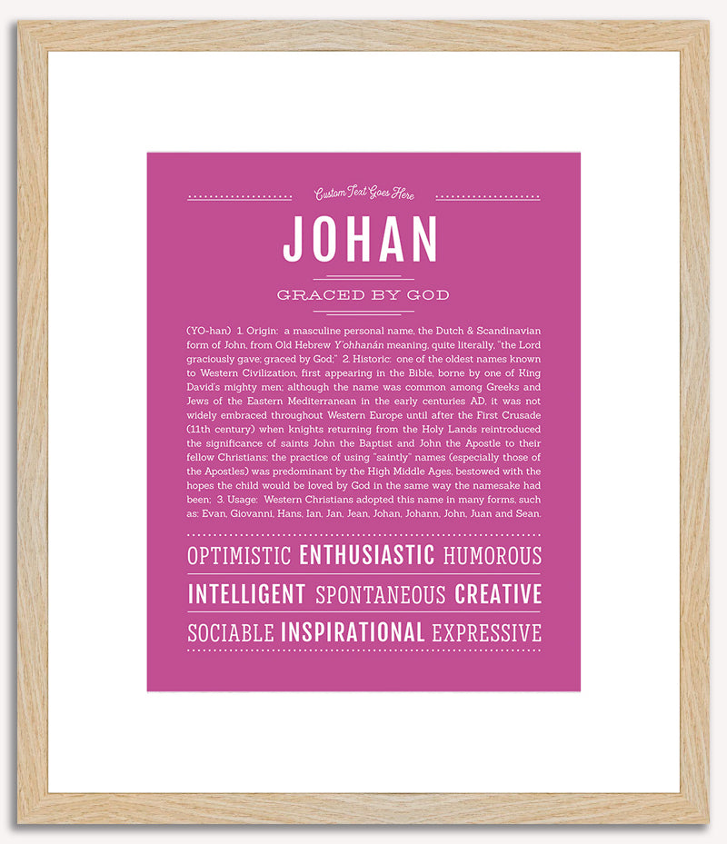 Johan | Name Art Print