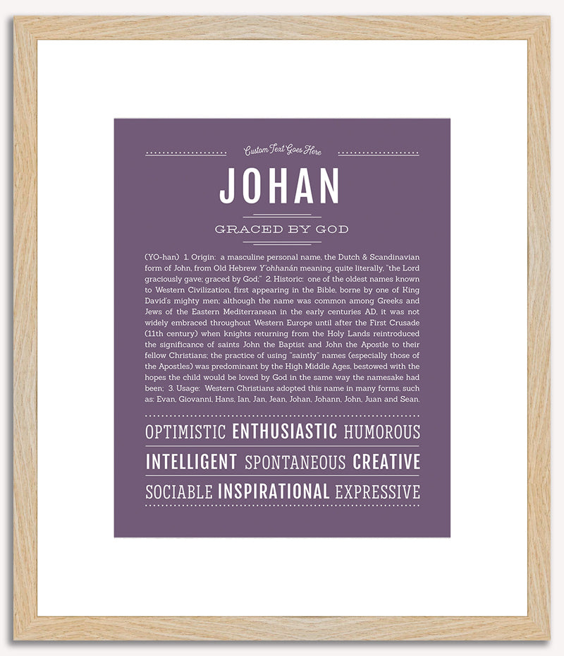 Johan | Name Art Print