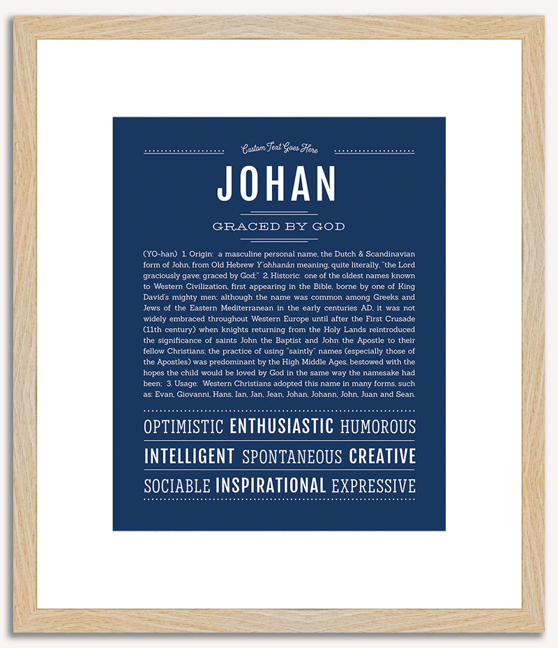 Johan | Name Art Print