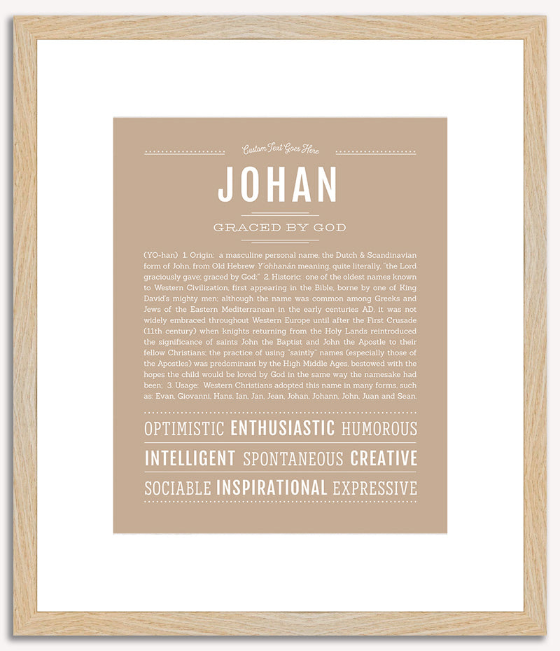 Johan | Name Art Print