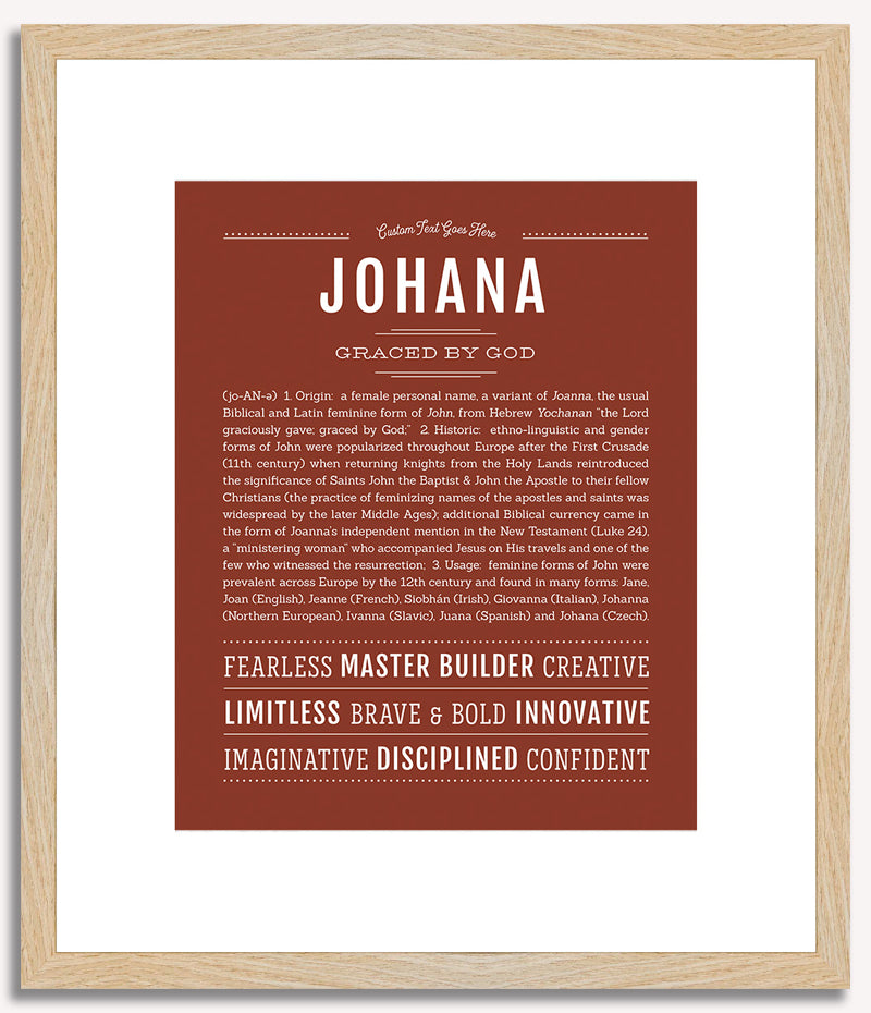 Johana | Name Art Print