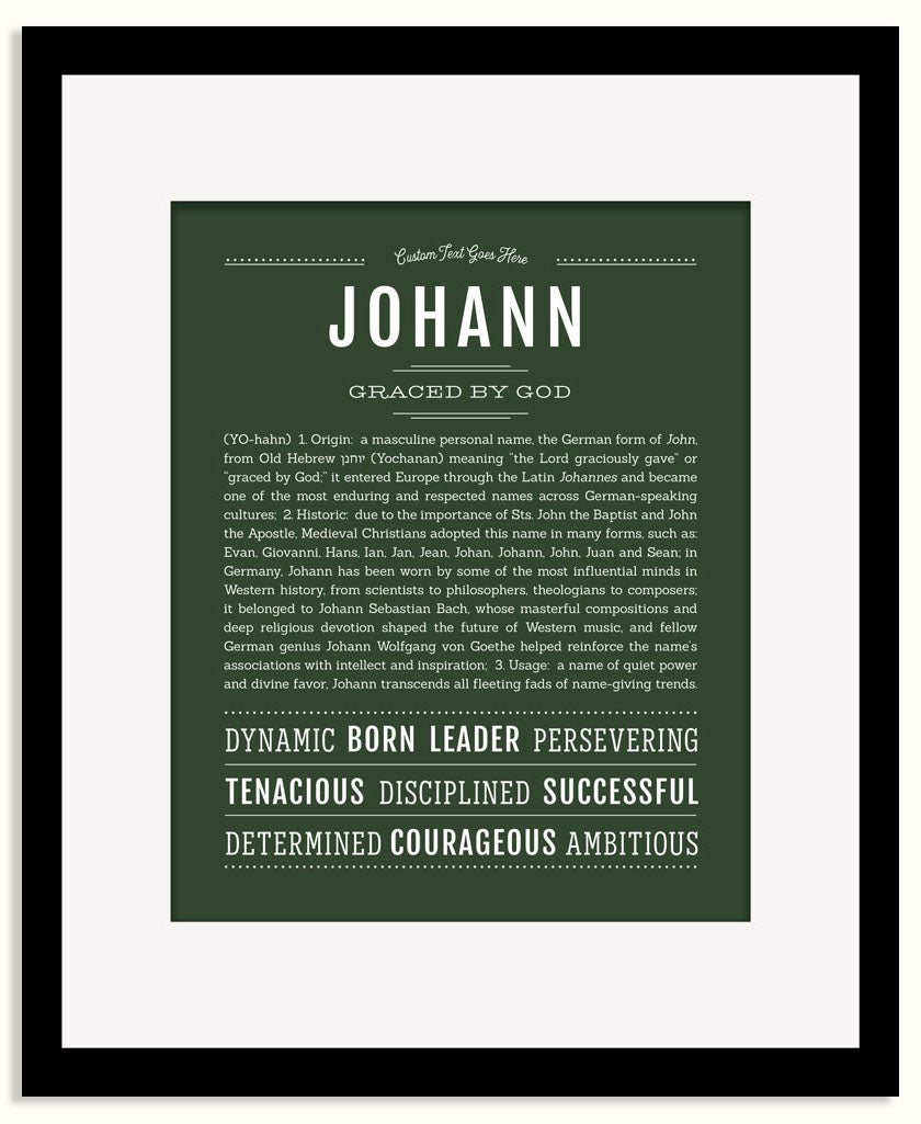 Frame Options | Deep Forest | Black Frame, Matted