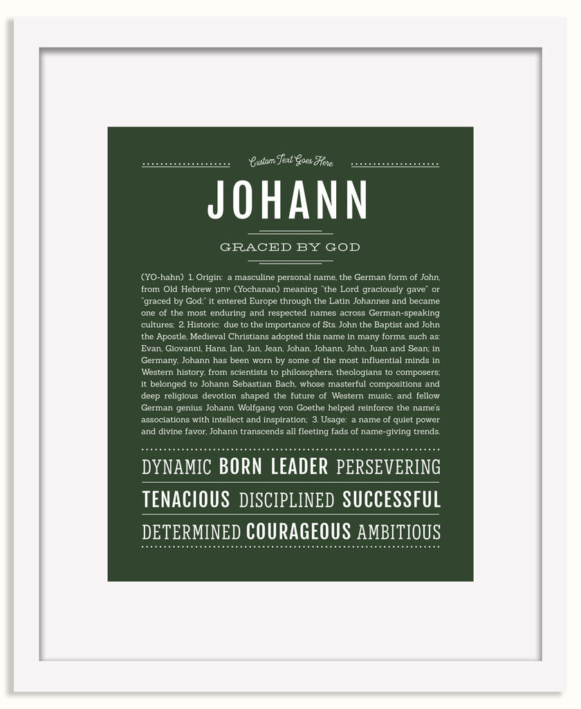 Frame Options | Deep Forest | White Frame, Matted