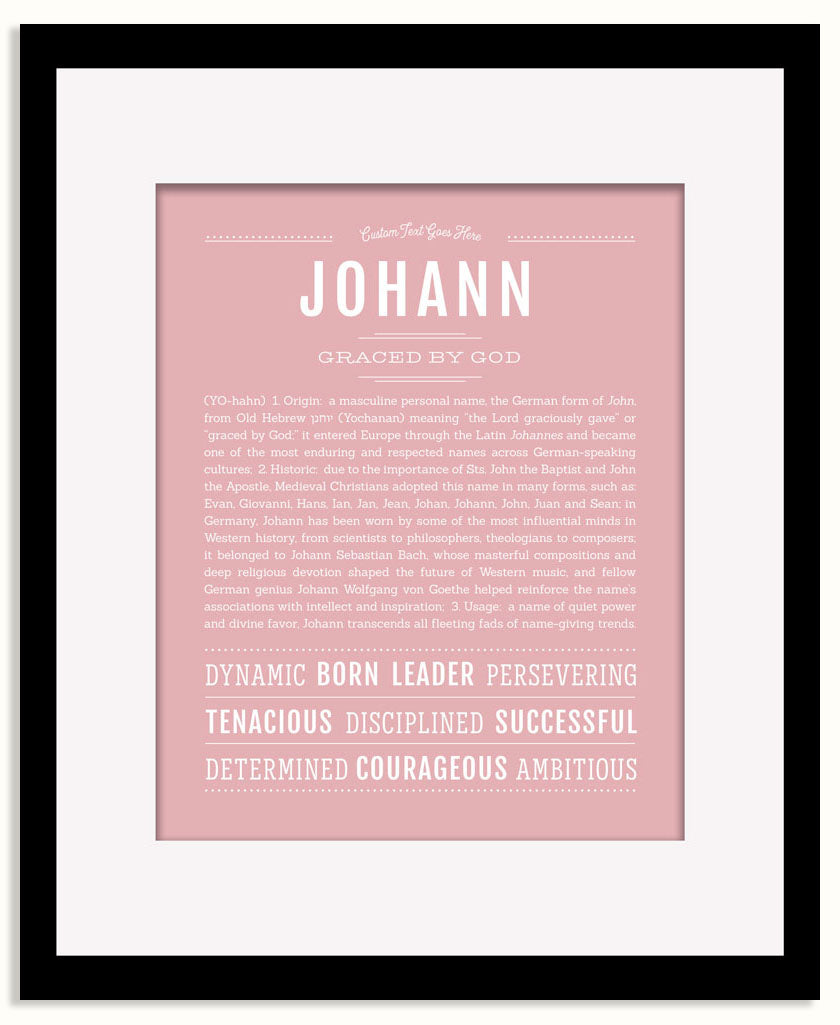 Frame Options | Dusty Rose | Black Frame, Matted