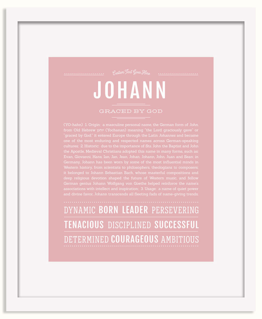 Frame Options | Dusty Rose | White Frame, Matted