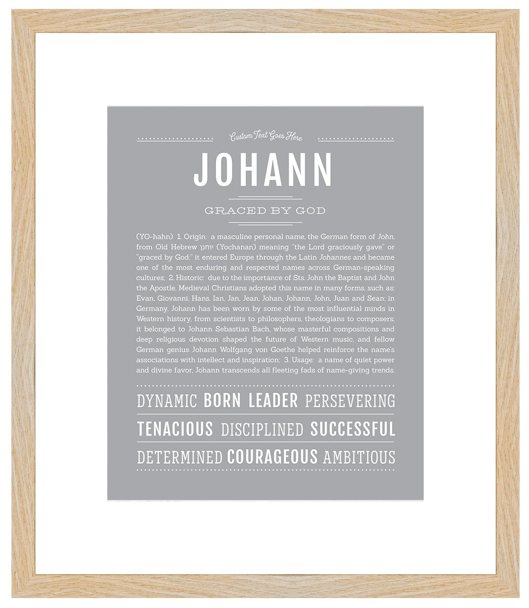 Frame Options | Light Gray | Maple Frame, Matted