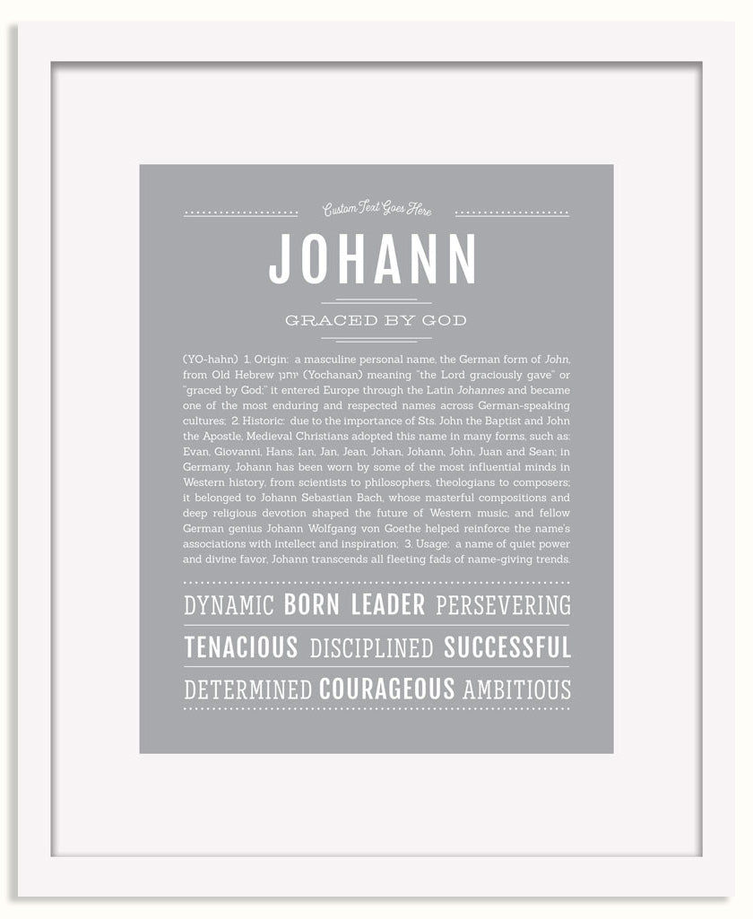 Frame Options | Light Gray | White Frame, Matted
