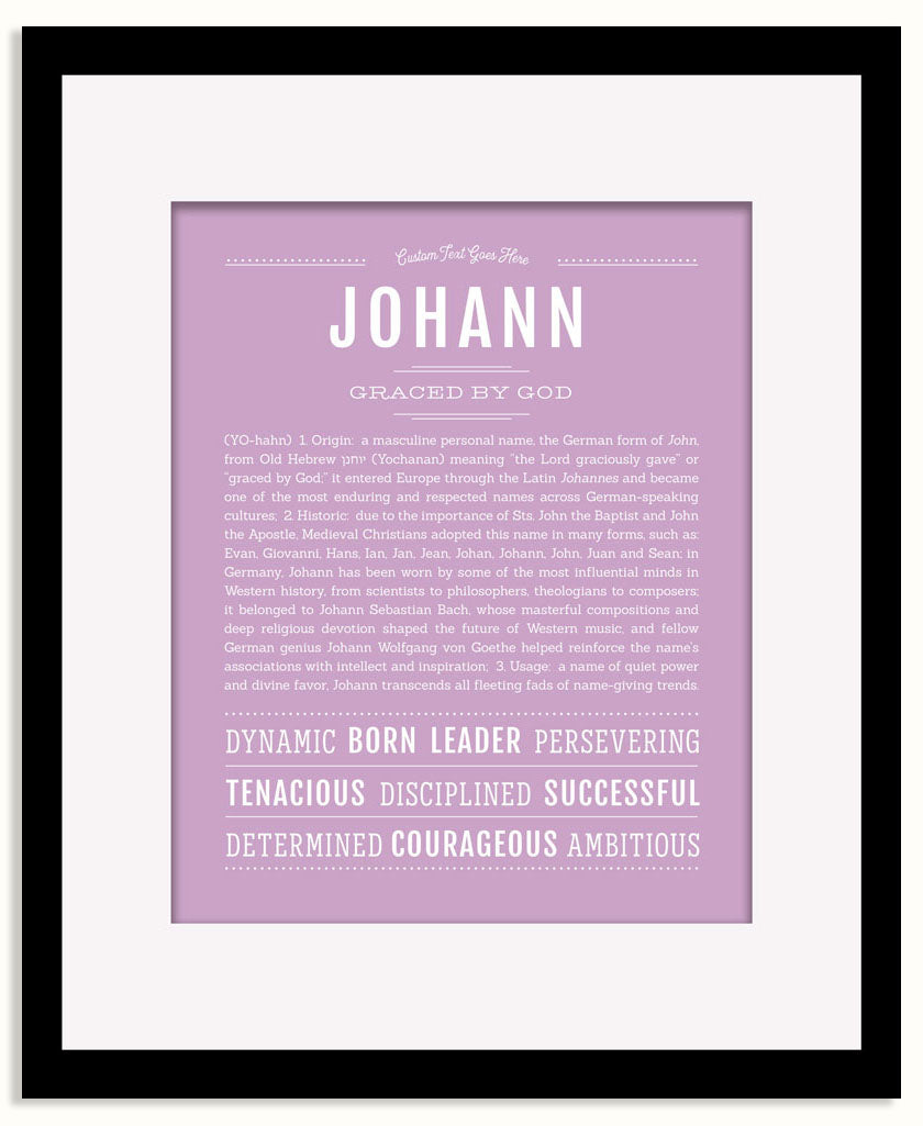 Frame Options | Lilac | Black Frame, Matted