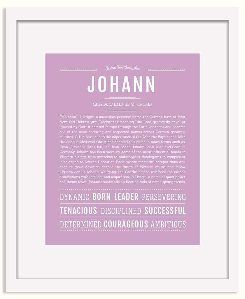 Frame Options | Lilac | White Frame, Matted