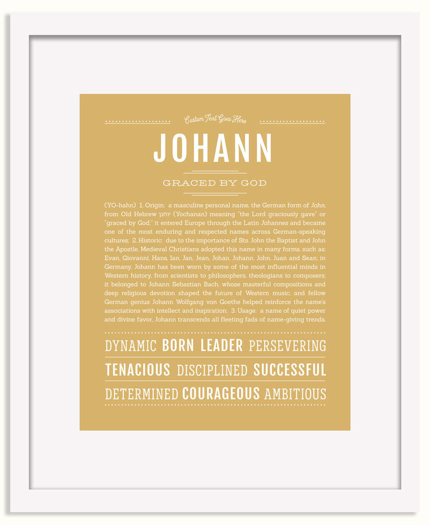 Frame Options | Matte Gold | White Frame, Matted