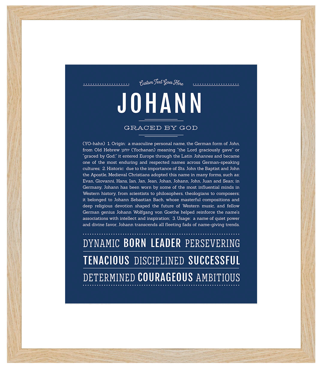 Frame Options | Midnight Blue | Maple Frame, Matted