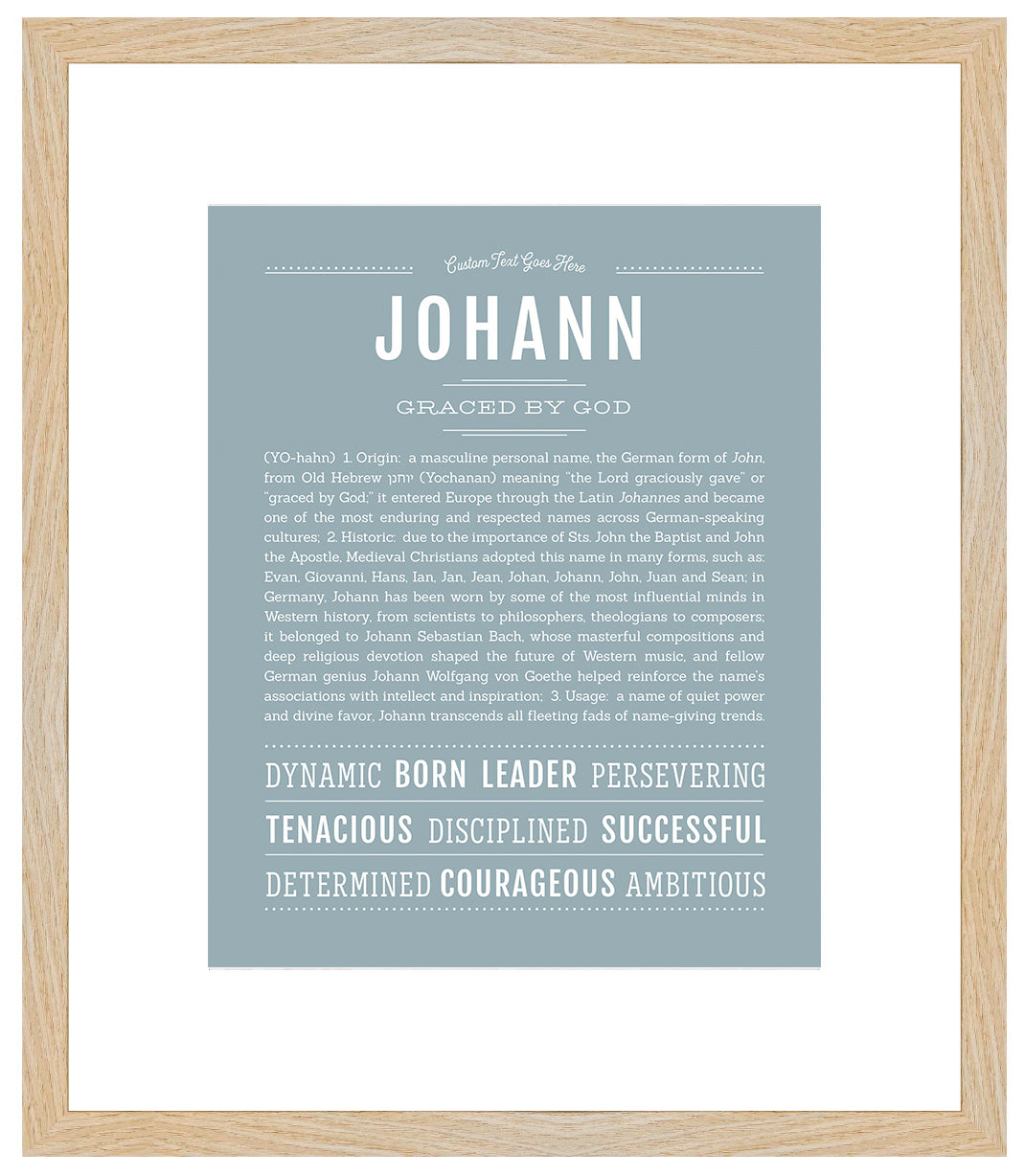 Frame Options | Powder Blue | Maple Frame, Matted