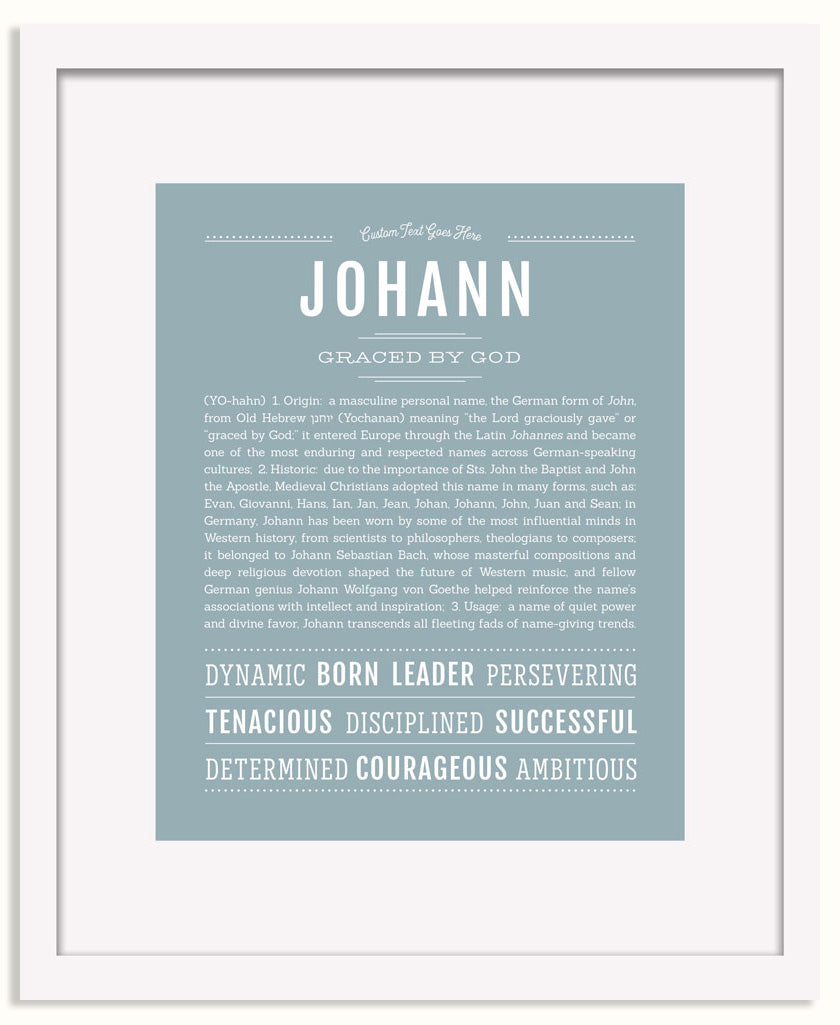Frame Options | Powder Blue | White Frame, Matted