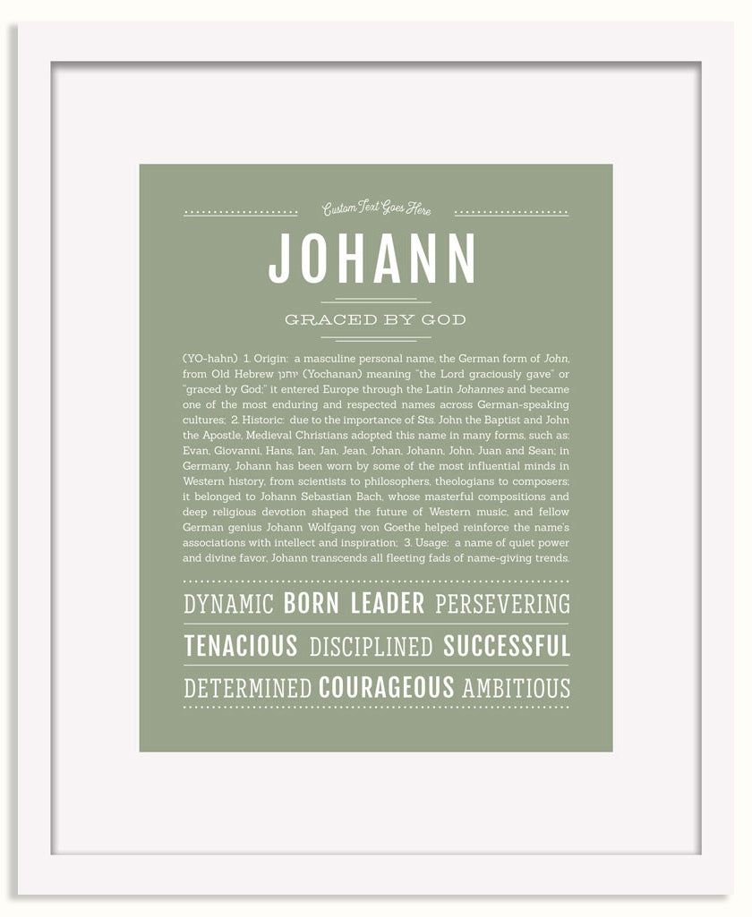 Frame Options | Sage | White Frame, Matted