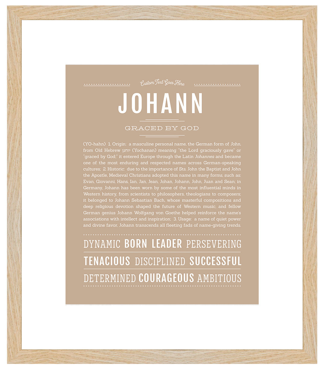 Frame Options | Tan | Maple Frame, Matted