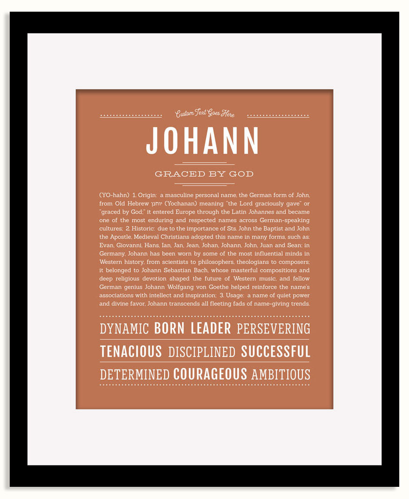 Frame Options | Terra Cotta | Black Frame, Matted