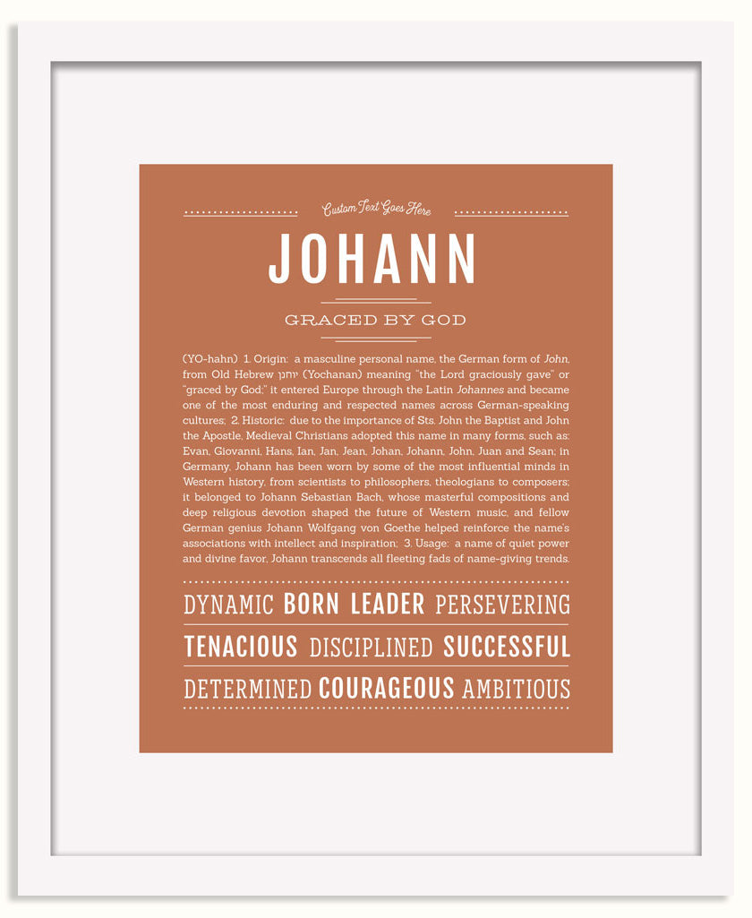 Frame Options | Terra Cotta | White Frame, Matted