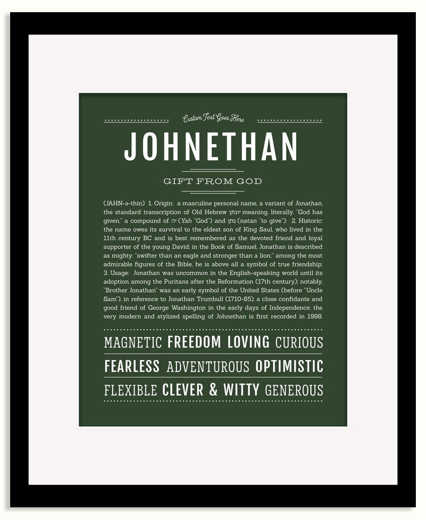 Frame Options | Deep Forest | Black Frame, Matted