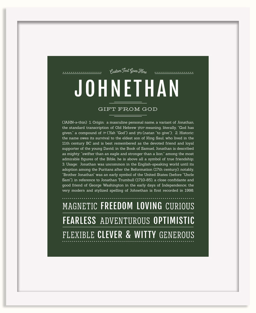 Frame Options | Deep Forest | White Frame, Matted